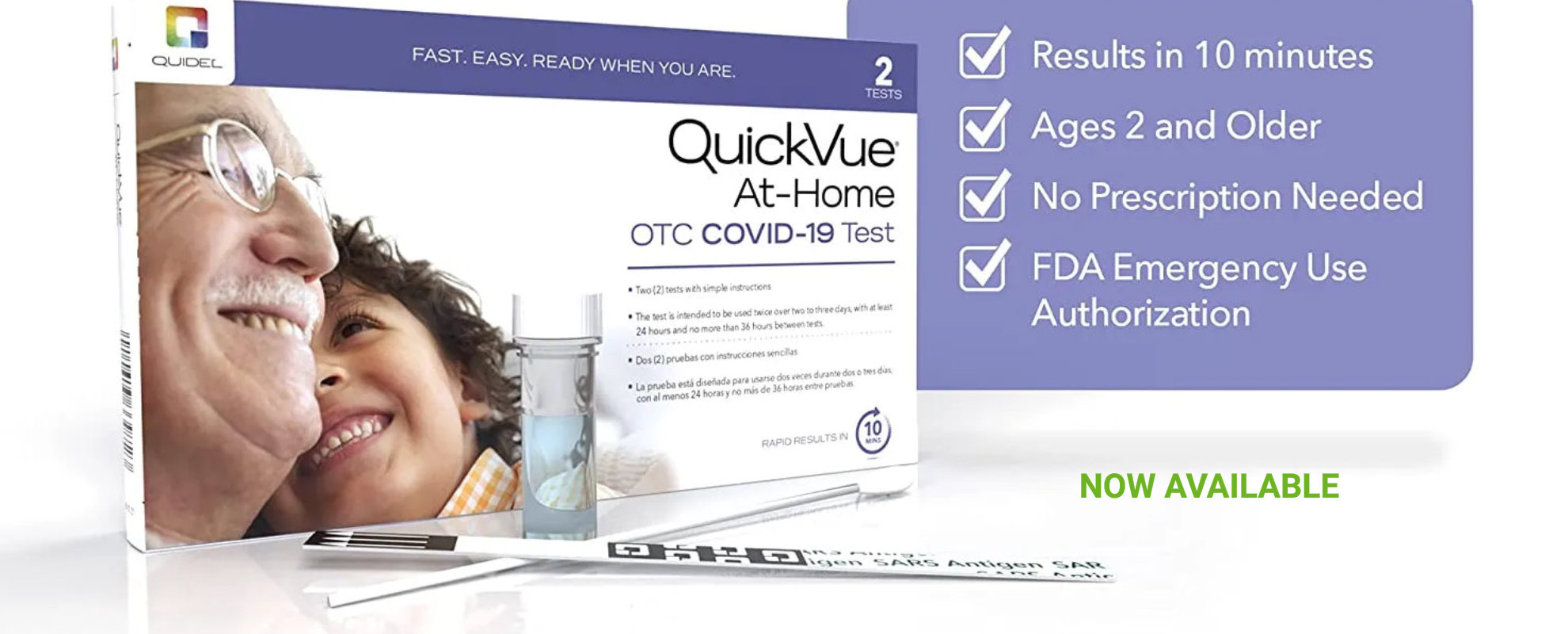 Rapid test - Quickvue at-home COVID-19 TEST 2